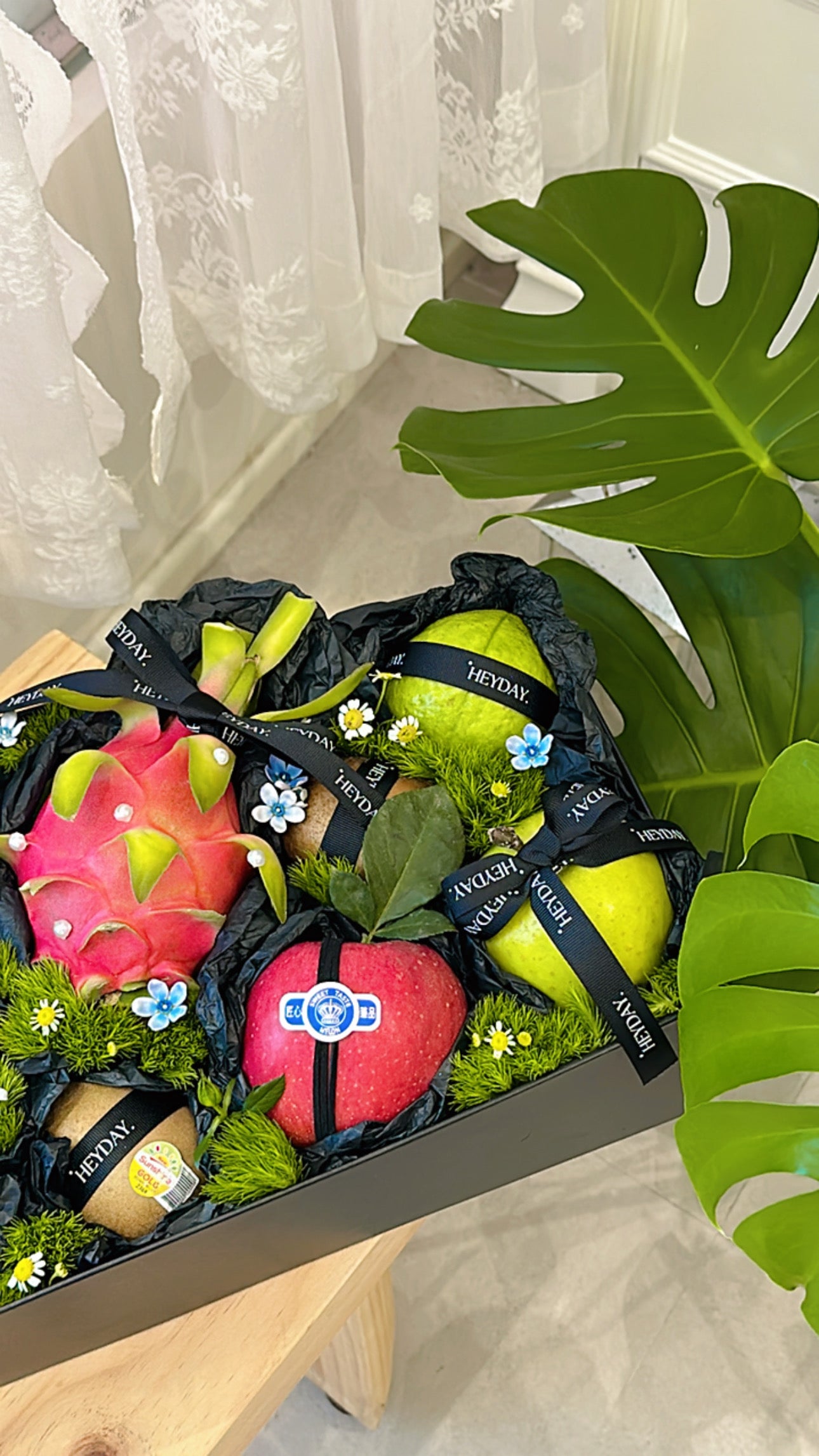Fresh fruit & flower basket #5