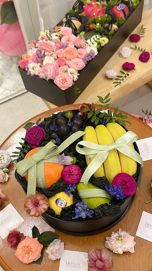Fresh fruit & flower basket #2