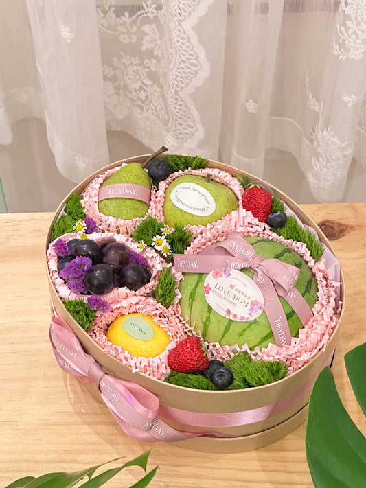 Fresh fruit & flower basket #4